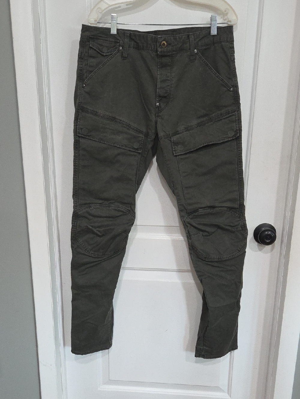 G-Star Olive Cargo Tapered Utility Pants